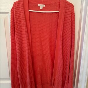 Charter Club Women's Vibrant Coral Cardigan